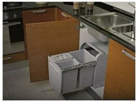 Elletipi Beépíthető szemetes CITY - kihúzható,12+12+12+12 l