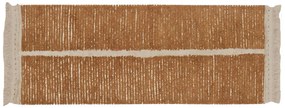 Téglavörös-bézs pamut futószőnyeg 80x230 cm Duetto Toffee – Lorena Canals