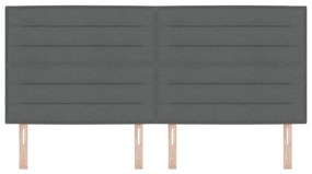 LED Fejtámla Vonaldizájn Sötétszürke 100 cm Szövet