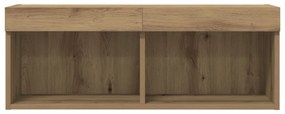 LED lámpás TV fali szekrény 2 db Artisan tölgy 80x30x30 cm
