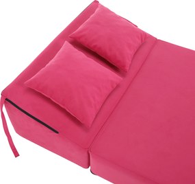 Összecsukható matrac/fotel, 2v1, rózsaszín magenta, PELOS