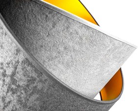 Duo szürke textil búrás függőlámpa Glimex Abazur Premium 1xE27 GA0119