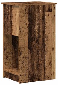 Számítógépes toronyállvány fiókkal régi fa 35x45x77 cm