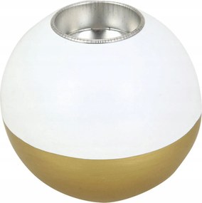 Fa Gyertyatartó Gömb fehér karácsonyi Ø 10cm