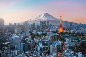Művészeti fotózás Mt. Fuji and Tokyo skyline, Jackyenjoyphotography, (40 x 26.7 cm)