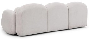 Krémszínű buklé sarokkanapé (jobb oldali-heverő résszel) Orbit – Ropez
