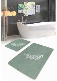 Zöld fürdőszobai kilépő szett 2 db-os 60x100 cm – Mila Home