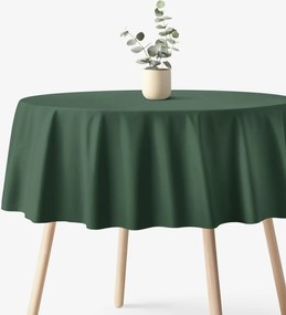 Goldea kör alakú pamut terítő - sötétzöld Ø 150 cm