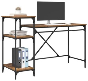 vidaXL Asztal Öreg fa 135 x 50 x 90 cm Faanyag