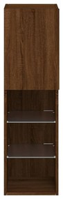 barna tölgyszínű TV-szekrény LED-lámpákkal 30,5 x 30 x 102 cm