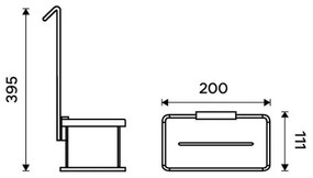 NIMCO Ki 14015H-B-26 - Zuhany falipolc KIBO fényezett króm