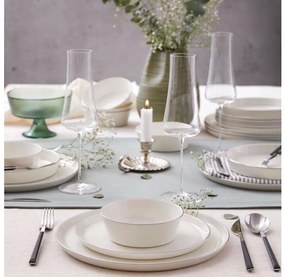 24 részes étkészlet fehér/ezüst/porcelán