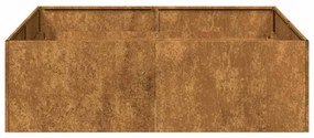 ültető rozsdás 100x100x30 cm időjárásálló acélból