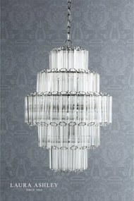 LAURA ASHLEY 3756148-Q GENEVIEVE Kristály Függesztett Lámpa Csiszolt Króm E14 IP20