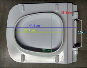 Cersanit Metropolitan, hőre keményedő, lassan záródó WC-ülőke, fehér, OK581-009-BOX