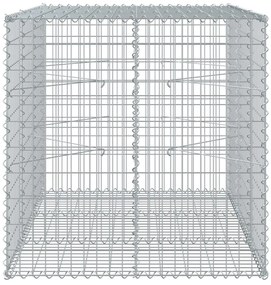 horganyzott vas gabion kosár fedéllel 150 x 100 x 100 cm