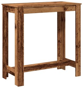 antik fa színű szerelt fa bárasztal 102 x 50 x 103,5 cm