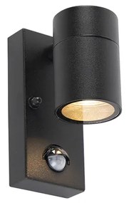 Kültéri fali lámpa fekete mozgásérzékelővel IP44 - Solo