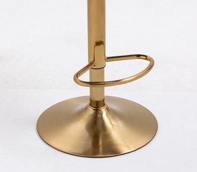 HR8403W Púderrózsaszín modern velúr szék arany lábbal