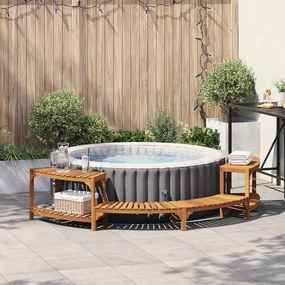 Jakuzzi Környezet Félkör Barna 272 x 120 x 55,5 cm Tömör Akácfa