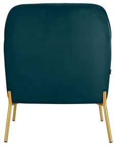 Zöldeskék bársony fotel Runa - Støraa