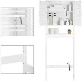 SONGMICS WC feletti tárolószekrény 23x60x173 cm, fehér