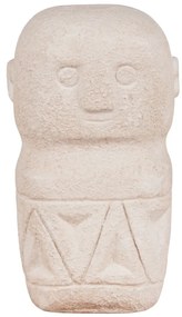 Asztali dekoráció, cement, bézs, 5,5x5,5x10 cm