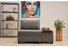 Egyzemélyes kanapéágy- Perenna Linen Jobbos - Szürke