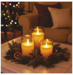 3 darabos LED gyertya szett LED/6xAA