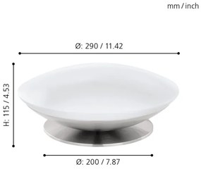 Eglo 33324 - LED RGBW dimmelhető asztali lámpa FRATTINA-C 1xLED/18W/230V matt króm