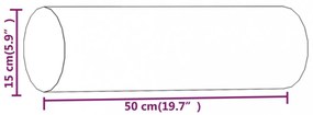 2 db barna bársony díszpárna Ø15x50 cm