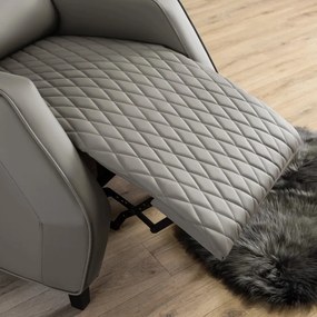 Elegáns Dönthető Relaxfotel Szürke Eco-bőr Kárpittal. VIPER