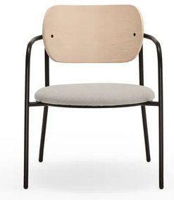 Világosszürke fotel kőrisfa dekorral Eclipse - Teulat