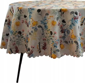 Abrosz Foltálló Ovális 100X280 CM Fehér Virágos Rét Ovális Meadow Virágok