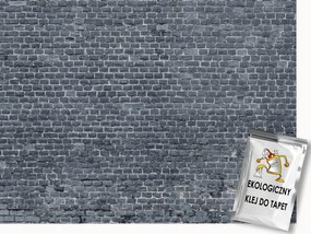 Fotótapéta Flizelina Fal Szürke Tégla Szerkezet Antracit 200x140 ragasztó