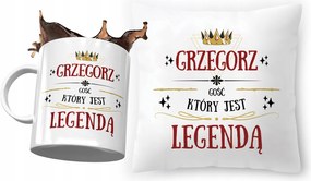 Gergely párna ajándék bögre szett fényképes nyomtatással