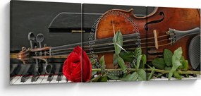 Kép - A zenész emléke (órával) (90x30 cm)