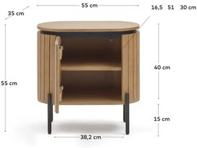 Mangófa éjjeliszekrény Licia - Kave Home