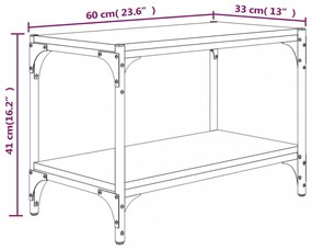barna tölgyszínű szerelt fa TV-szekrény 60x33x41 cm