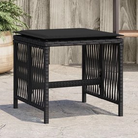 vidaXL 4 db fekete polyrattan kerti szék párnával 41 x 41 x 36 cm