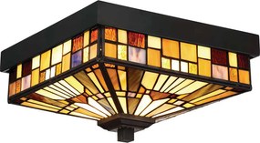 Quoizel INGLENOOK QZ-INGLENOOK-F Tiffany mennyezeti lámpa 2x60W/E27 IP44