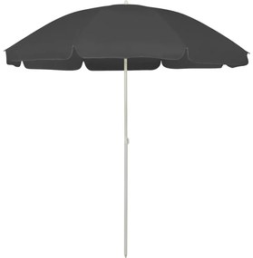 antracitszürke strandnapernyő 240 cm