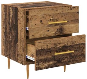 vidaXL Éjjeliszekrény fiókkal Öreg fa 40 x 35 x 47,5 cm Faanyag
