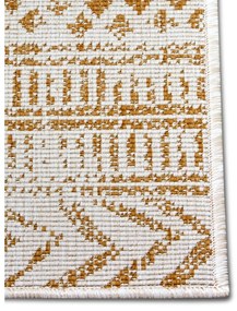 Okkersárga-fehér kültéri szőnyeg 80x350 cm Biri – NORTHRUGS