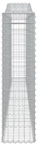 vidaXL 5 db íves horganyzott vas gabion kosár 400x30x120/140 cm