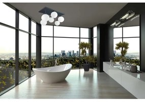 Felületre szerelhető csillár  DEA 6xE14/60W/230V fekete/fehér