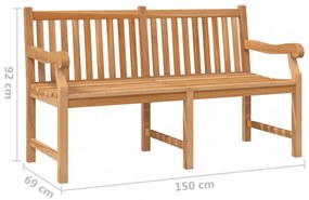 tömör tíkfa kerti pad 150 cm