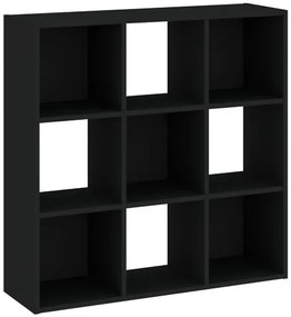 Könyvespolc 9 Rekeszes Fekete Színben CATCHY 91 cm
