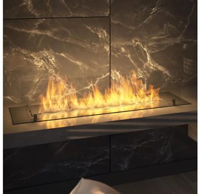 InFire - Beépített BIO kandalló 8,5x120 cm 6kW fekete