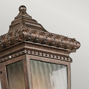 ELSTEAD KL-VENETIAN7-S VENETIAN RAIN Klasszikus Kültéri Fali Lámpa Barna, Átlátszó E14 IP44